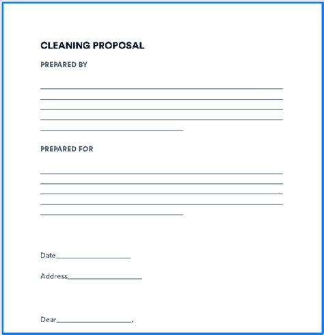 Cleaning Proposal Template