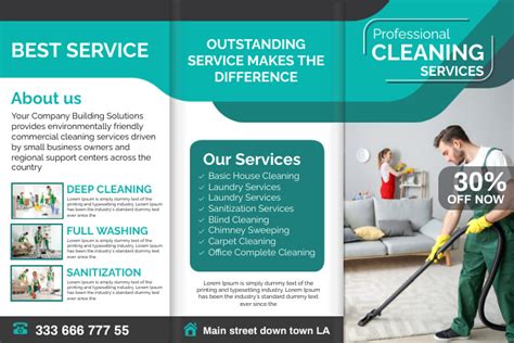 Cleaning Service Brochure Design