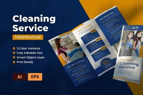 Cleaning Service Brochure Template 5