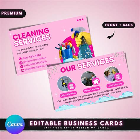 Cleaning Service Business Card Template 1