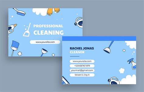 Cleaning Service Business Card Template 6