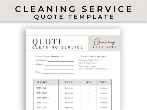 Cleaning Service Quote