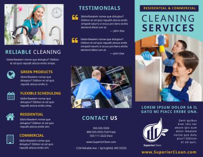 Cleaning Services Brochure Template 1