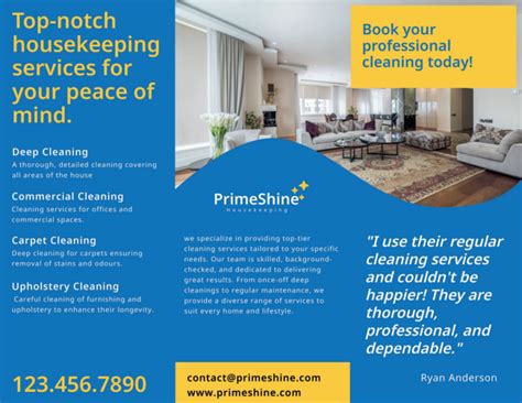 Cleaning Services Brochure Template 2