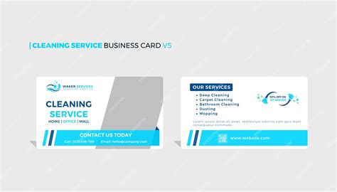 Cleaning Services Business Card Template Printing