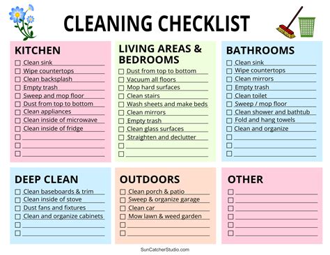 Cleaning template example