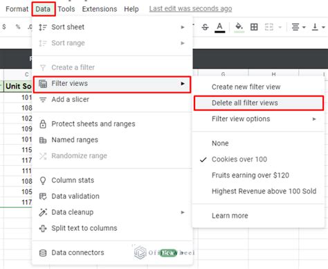 Clear All Filters Google Sheets 10