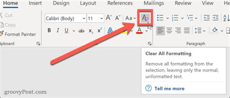 Clear formatting in Excel