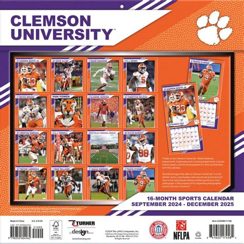 Clemson Calendar Interface