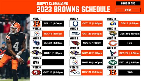 Cleveland Browns Schedule 2023