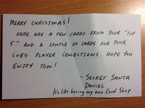 Clever Secret Santa notes