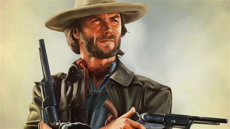 Clint Eastwood with a pistol