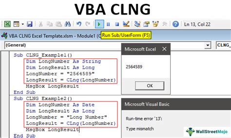 Using CLng in VBA for Conversion