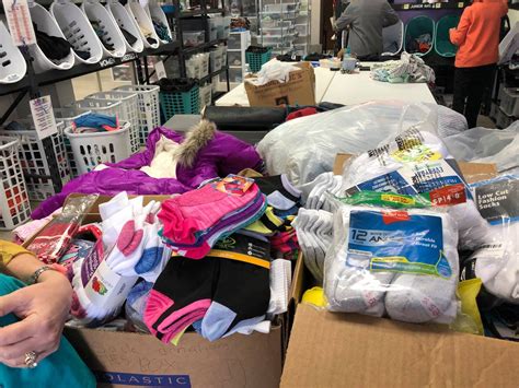 Volunteers Sorting Clothing