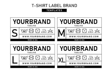 Clothing label template design example 1