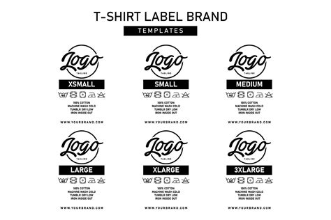 Clothing label template design example 10