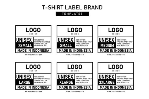 Clothing label template design example 2