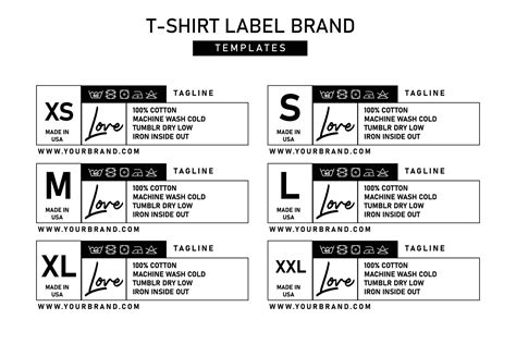 Clothing label template design example 5