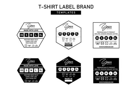 Clothing label template design example 6