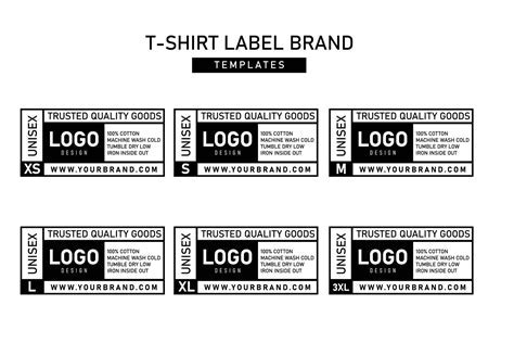 Clothing label template design example