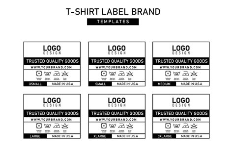 Clothing label template design example 8