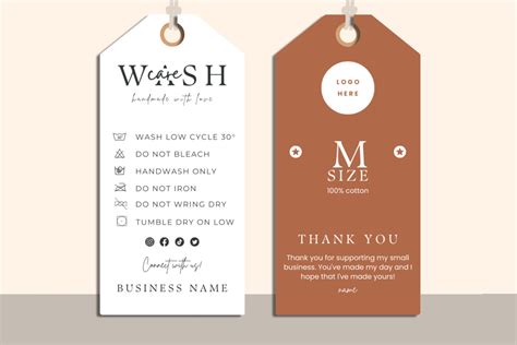 Clothing tag template 1