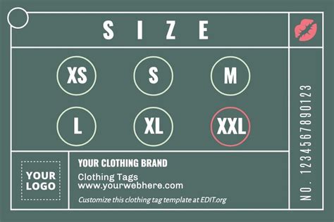 Clothing tag template 4