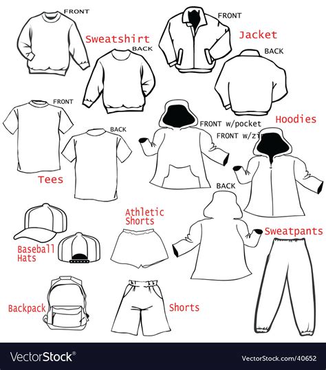 Clothing templates for Photoshop design