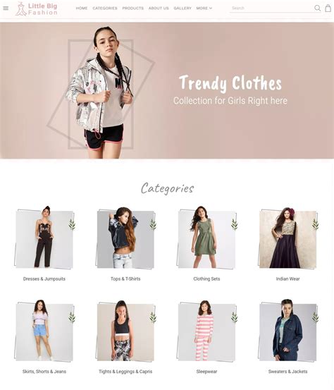 clothing website templates