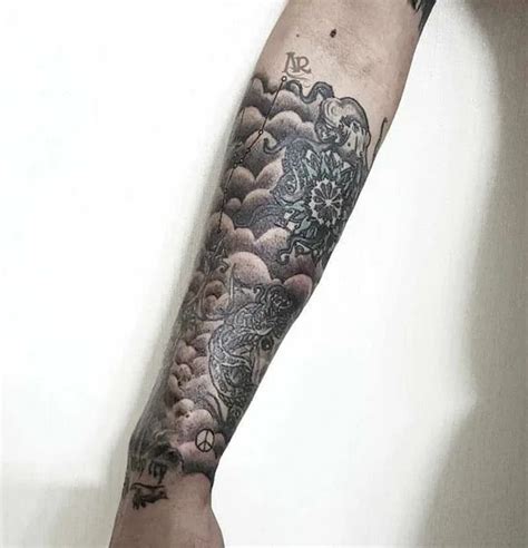 Cloud forearm tattoos design