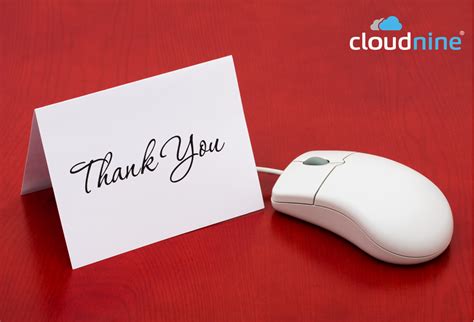 Cloud nine thank you card