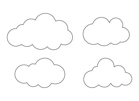 Cloud Shape Template 4