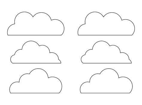 Cloud Shape Template 6