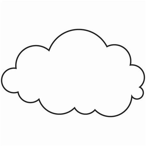 Cloud Outline Printable Template