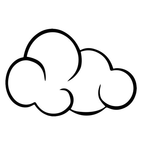 Customizable Cloud Outline Printable Template