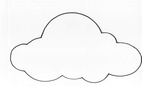 Cloud Outline Printable Template 2