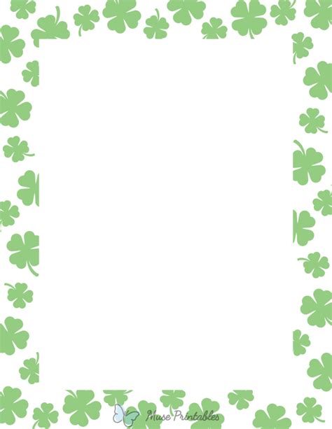 Clover Border Coloring Page