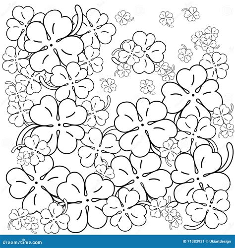 Clover Coloring Pages for Adults