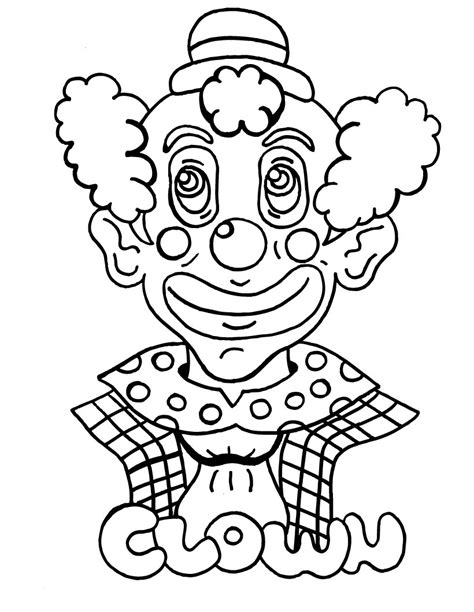 Printable clown coloring pages