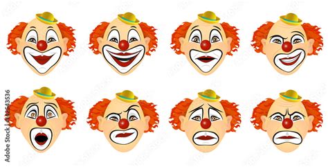 A clown expressing emotions