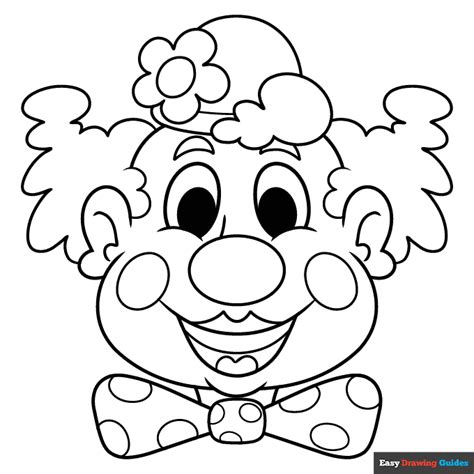 Clown makeup coloring page