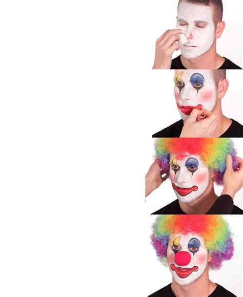 Clown makeup template example