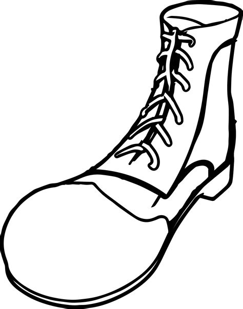 Clown shoes coloring page