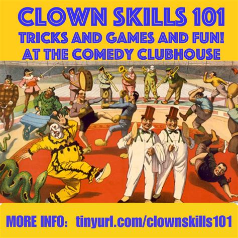 A clown performing a physical feat