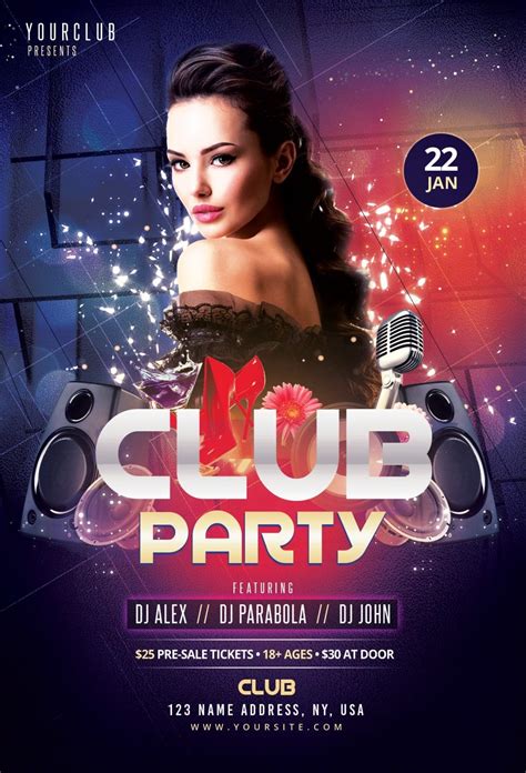 Club Party Flyer Template Design