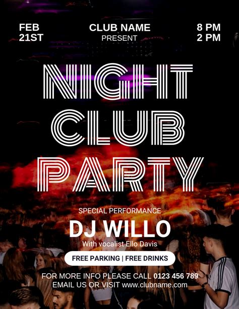 Club Party Flyer Template Gallery 3