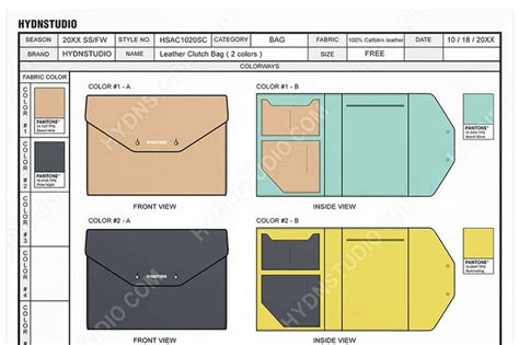 Image of a clutch purse template on a sewing machine screen