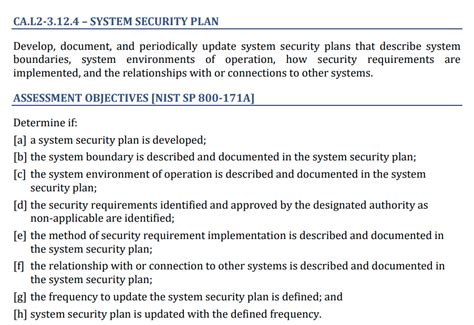 CMMC SSP Key Elements