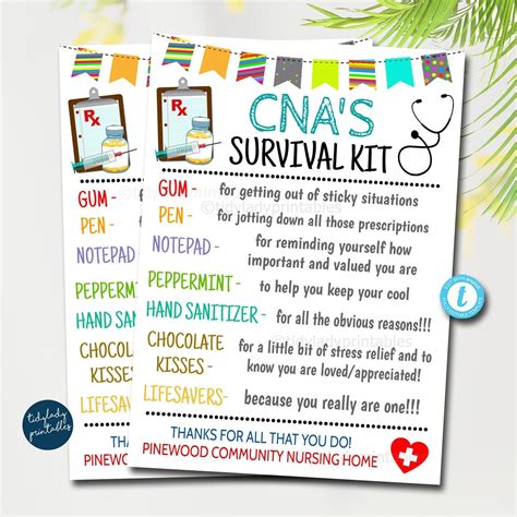 CNA Survival Kit Printable Example