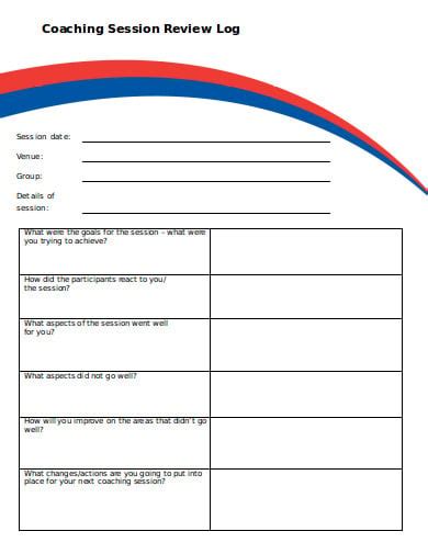 Coaching Log Template Template